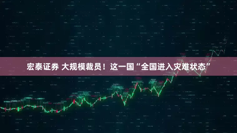 宏泰证券 大规模裁员！这一国“全国进入灾难状态”